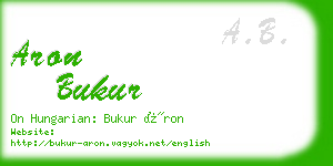 aron bukur business card